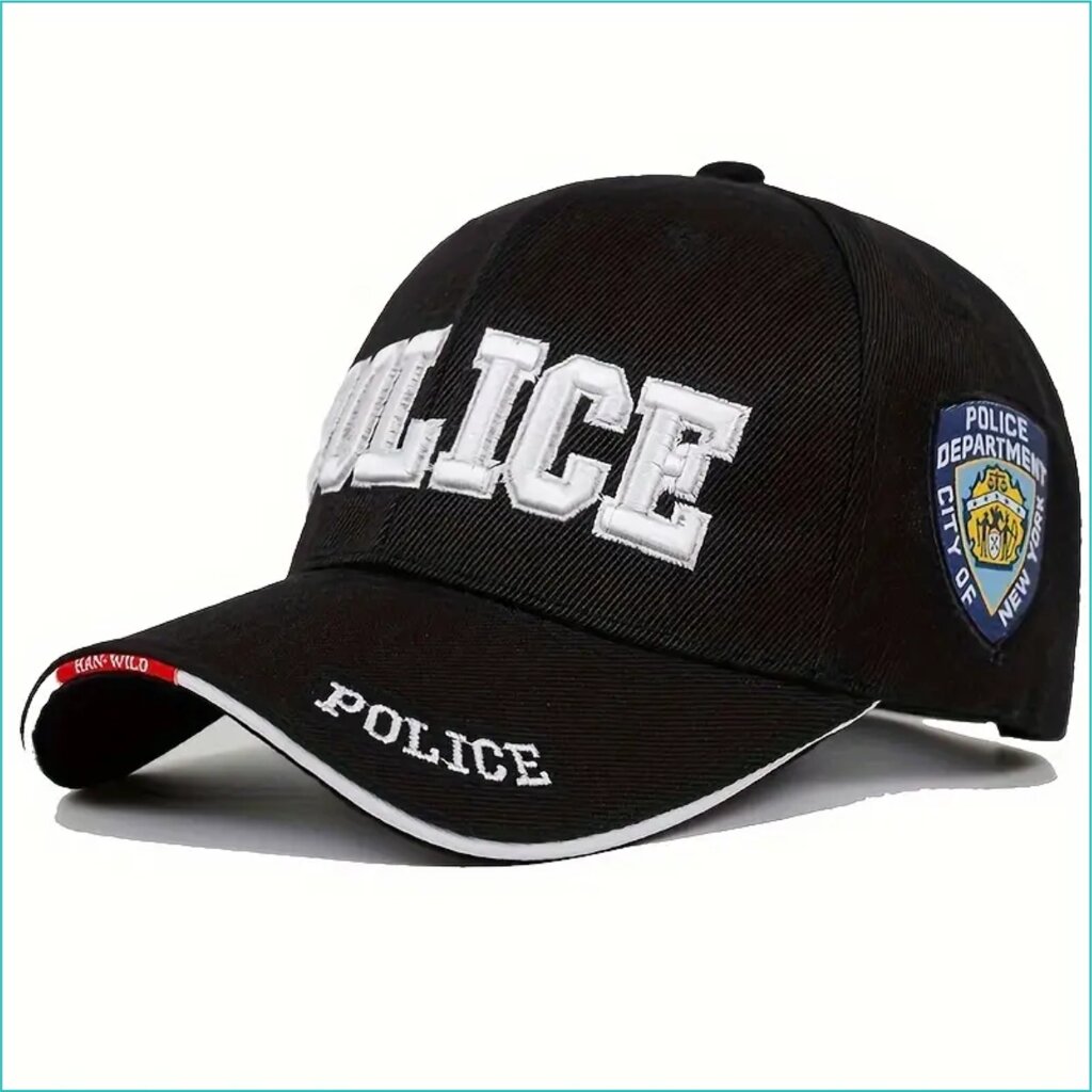 Кепка-бейсболка "Police" (вышивка) черная от компании L-Shop - фото 1