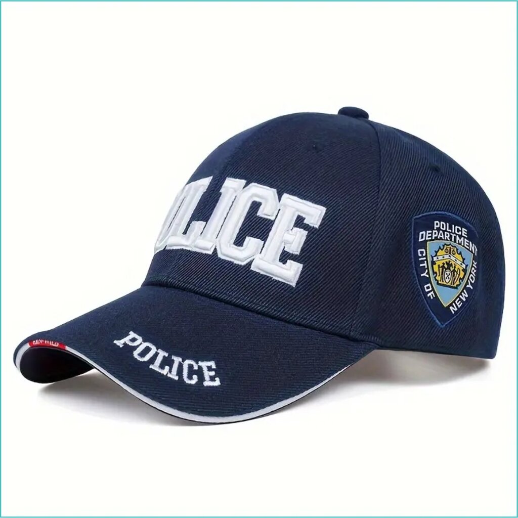 Кепка-бейсболка "Police" (вышивка) синяя от компании L-Shop - фото 1