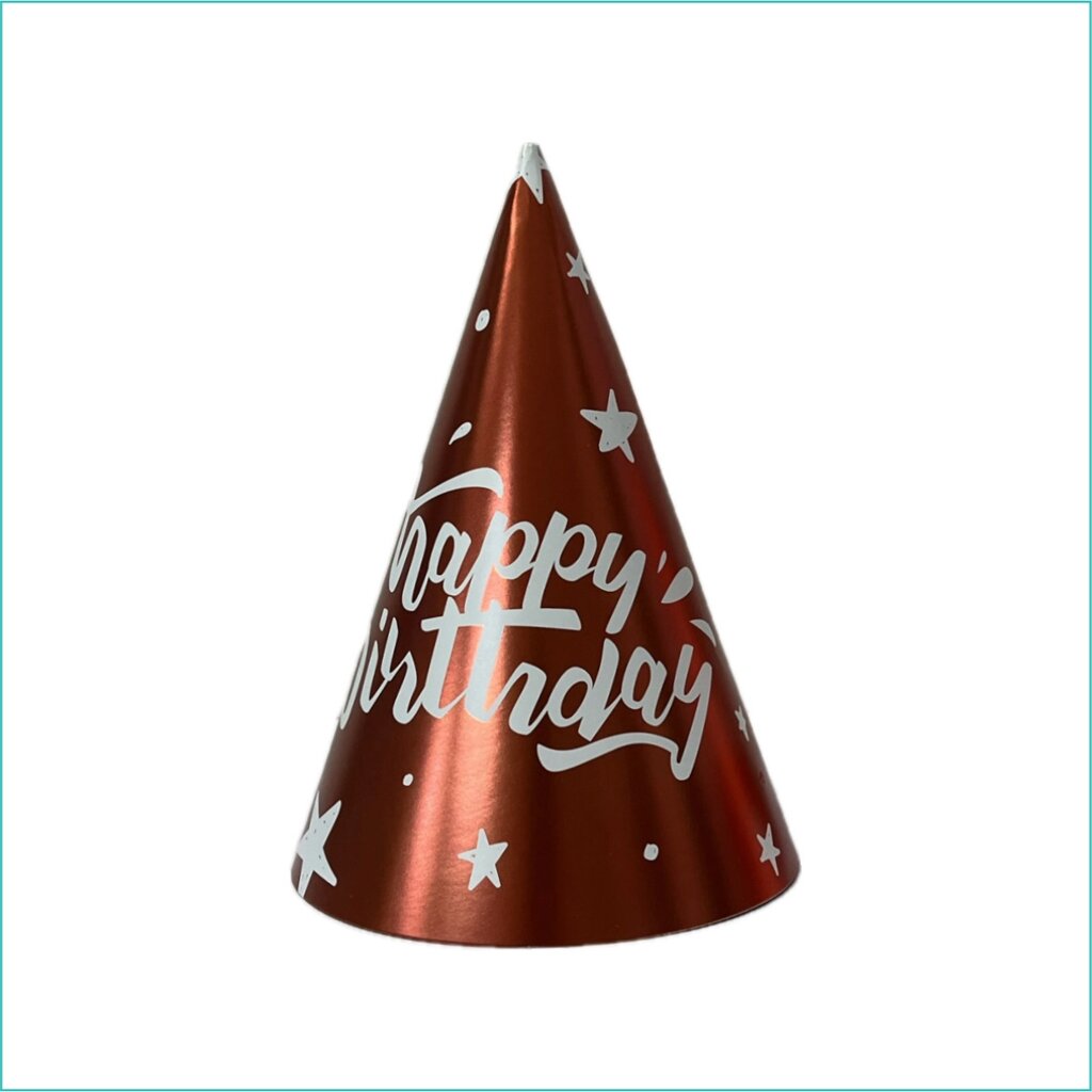 Колпак для праздника "Happy Birthday" (Бронзовый) от компании L-Shop - фото 1