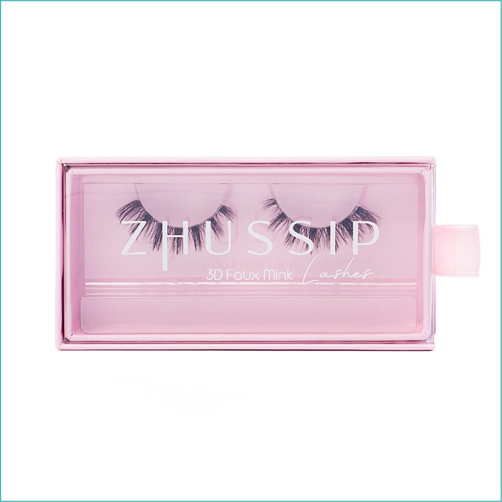 Ленточные накладные ресницы ZHUSSIP “3D Faux Mink Lashes" (Ellen) от компании L-Shop - фото 1