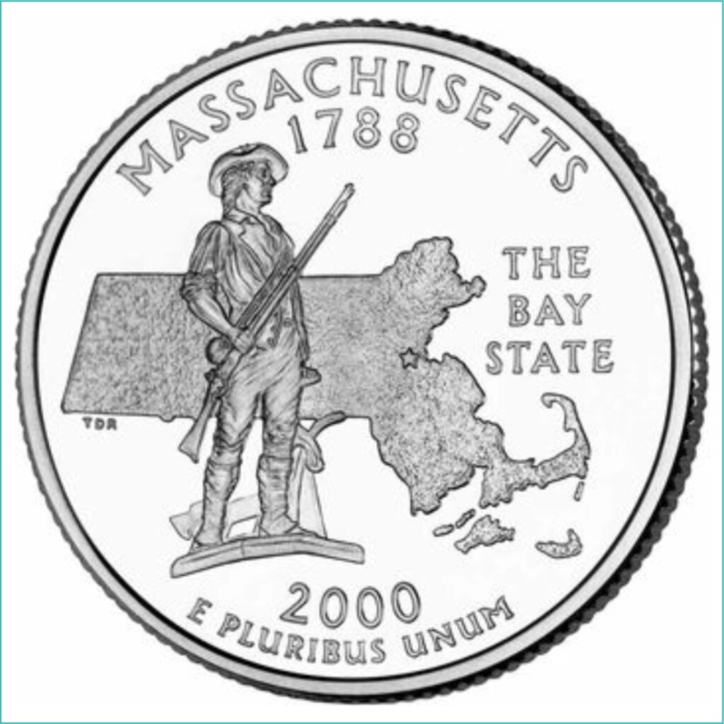 Монета "Массачусетс - Massachusetts" 25 центов (США) 2000 от компании L-Shop - фото 1