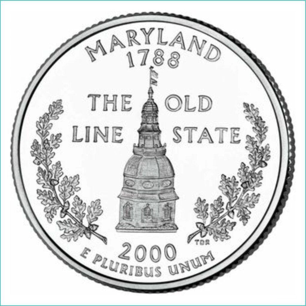 Монета "Мэриленд - Maryland" 25 центов (США) 2000 от компании L-Shop - фото 1