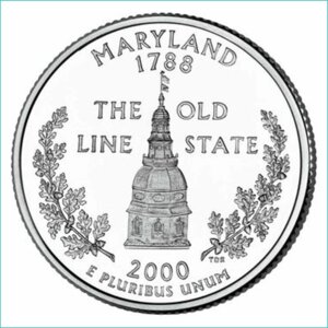 Монета "Мэриленд - Maryland" 25 центов (США) 2000