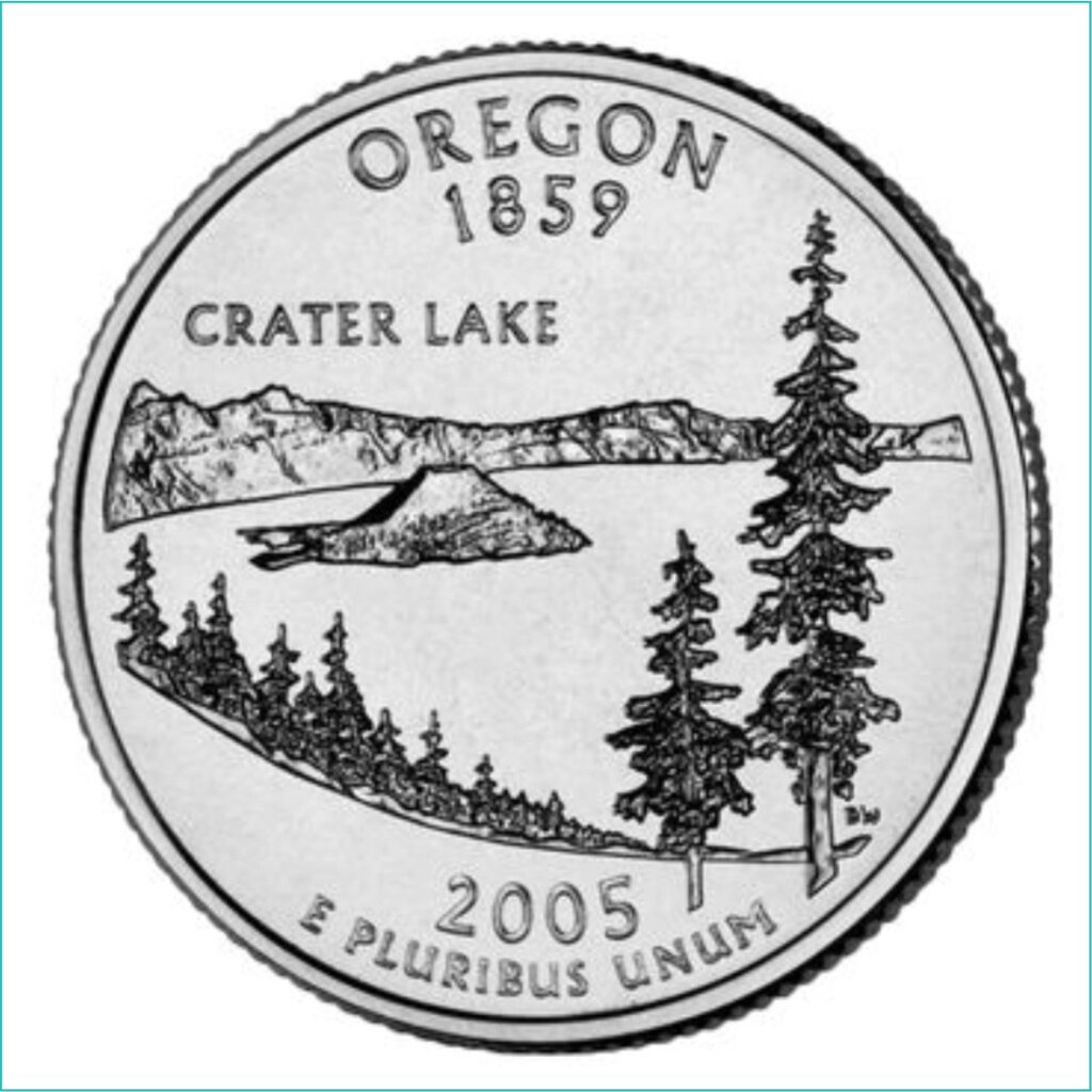 Монета "Орегон - Oregon" 25 центов (США) 2005 от компании L-Shop - фото 1