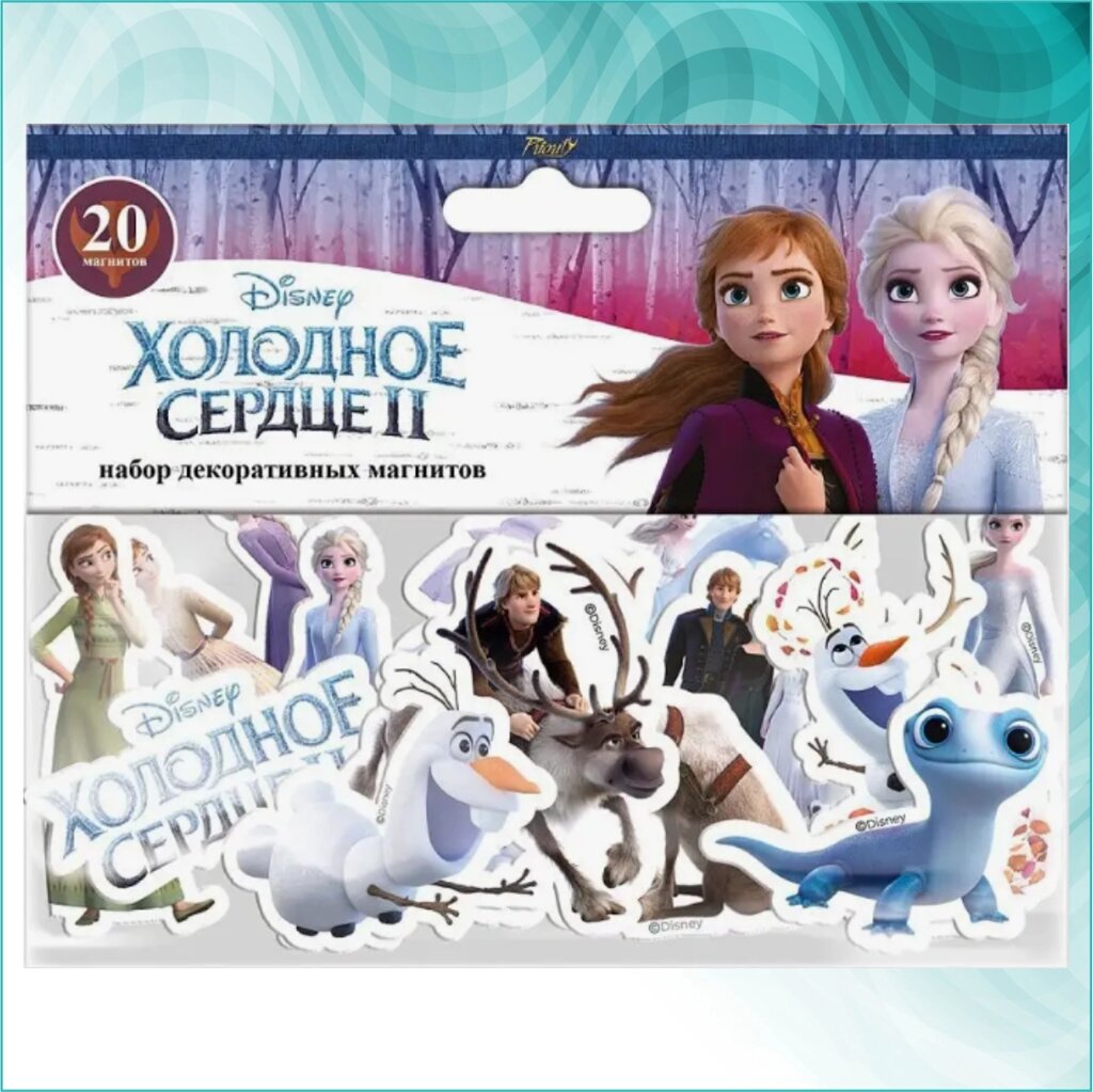 Набор декоративных магнитов "Холодное сердце" (Disney) 20шт. от компании L-Shop - фото 1