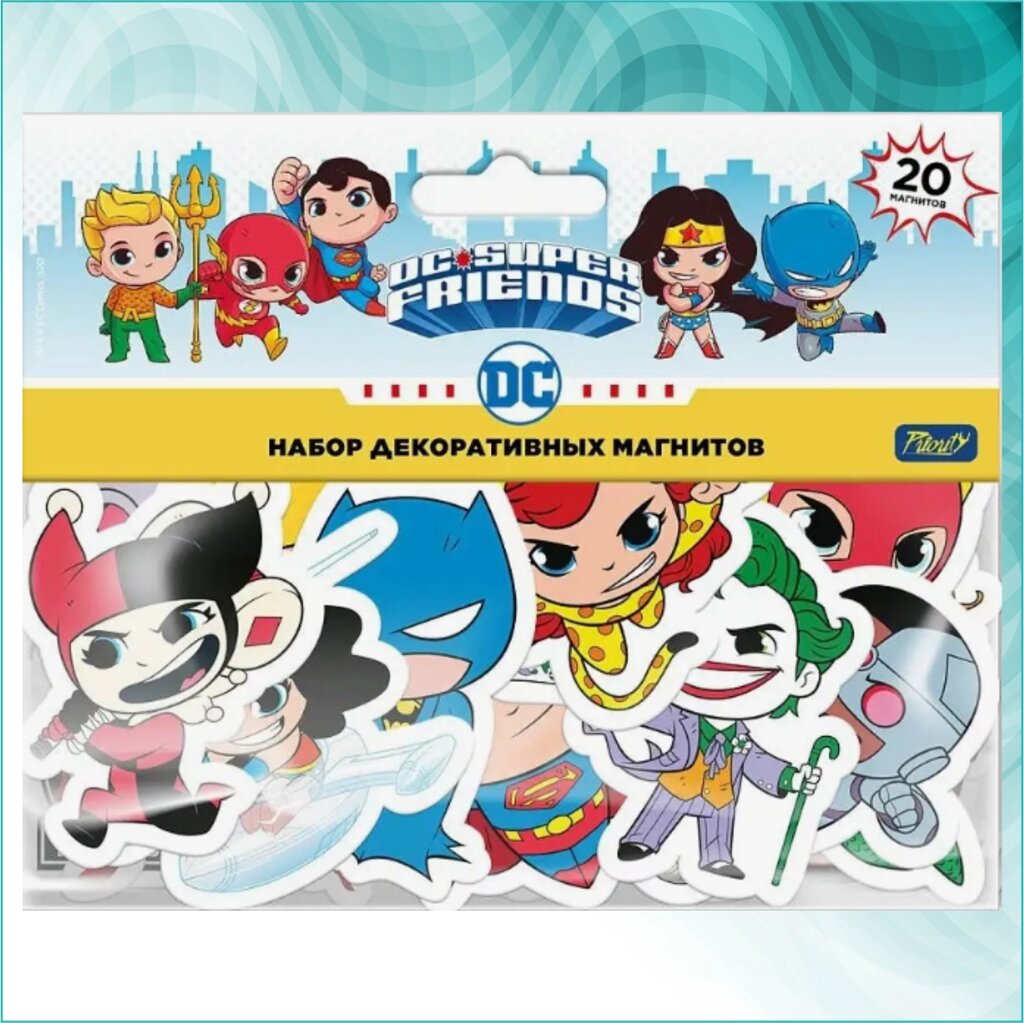 Набор декоративных магнитов "Супергерои DC (DC) 20шт. от компании L-Shop - фото 1