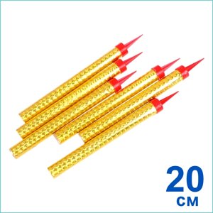 Набор фейерверков для торта (6 шт. 20 см) Gold
