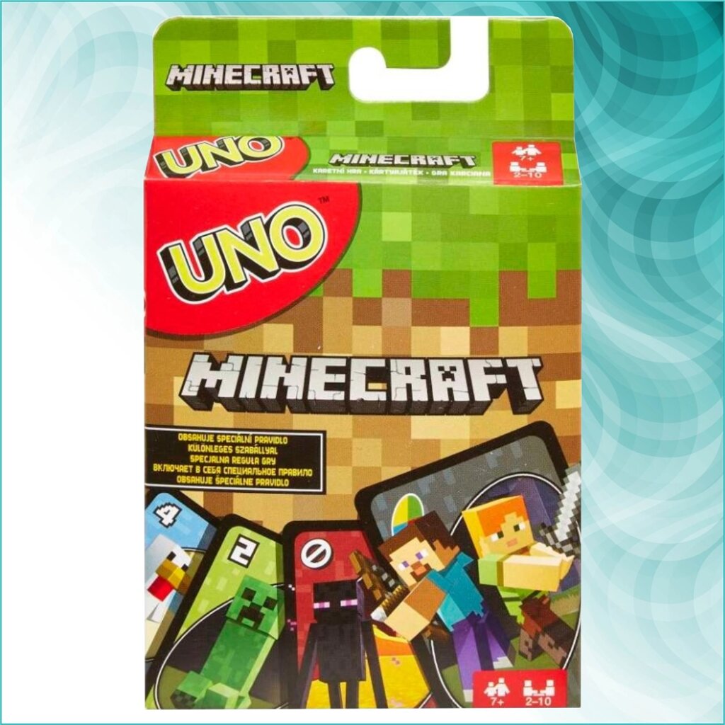 Настольная карточная игра "UNO Minecraft (УНО Майнкрафт)" (112 карт) от компании L-Shop - фото 1