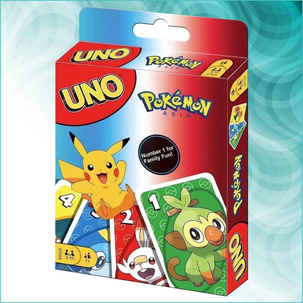 Настольная карточная игра "UNO Pokemon - УНО Покемон" (108 карт) от компании L-Shop - фото 1