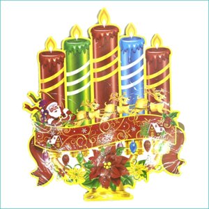 Новогодний декор "Свечи" 55х42