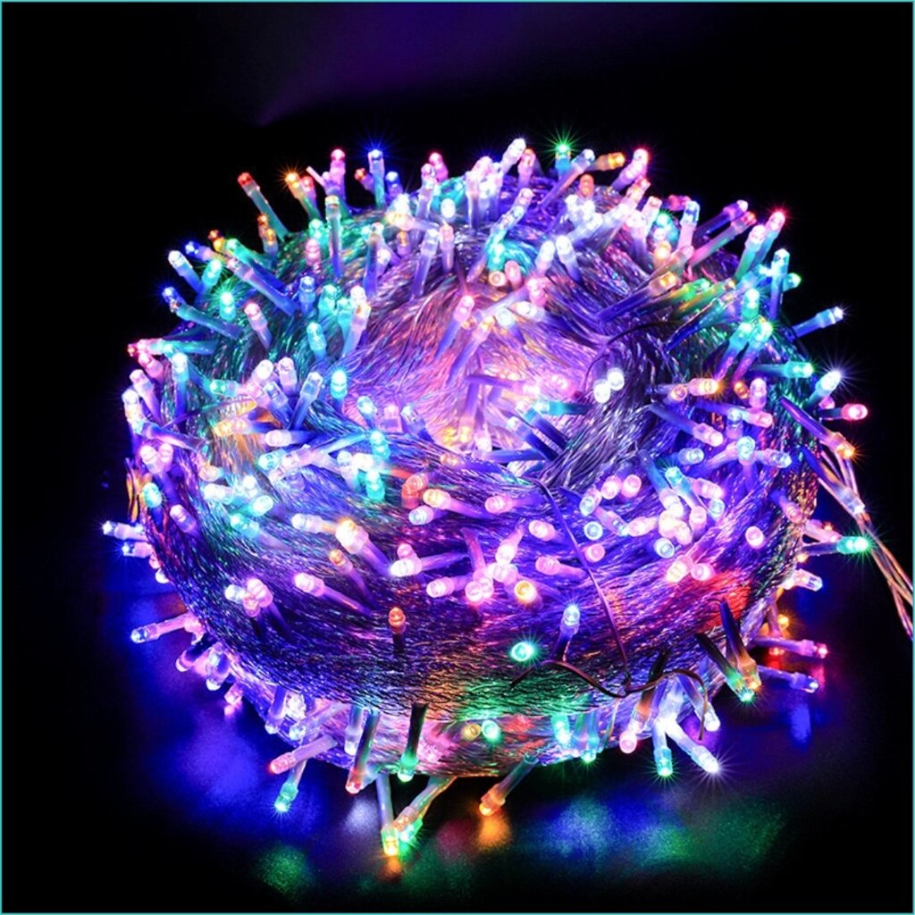 Новогодняя гирлянда RGB Мультколор (прозрачная нить 8 м.) от компании L-Shop - фото 1