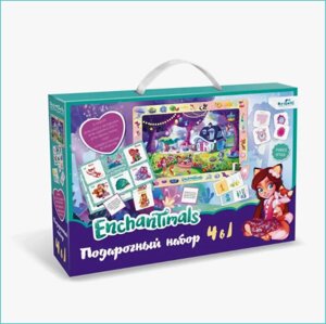 Обучающий набор "Enchantimals"4в1 лото мемо домино пазл)