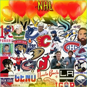 Набор наклеек "Хоккейные клубы NHL" (Стикерпак 50 шт.)