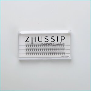 Пучковые накладные ресницы ZHUSSIP “С 10 Close Up" (Light)