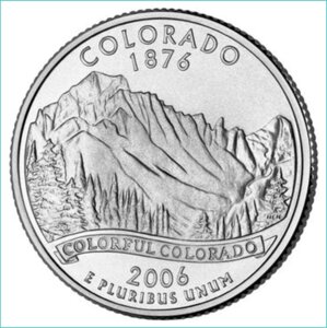 Монета "Колорадо - Colorado" 25 центов (США) 2006