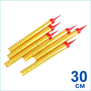 Набор фейерверков для торта (6 шт. 30 см) Gold