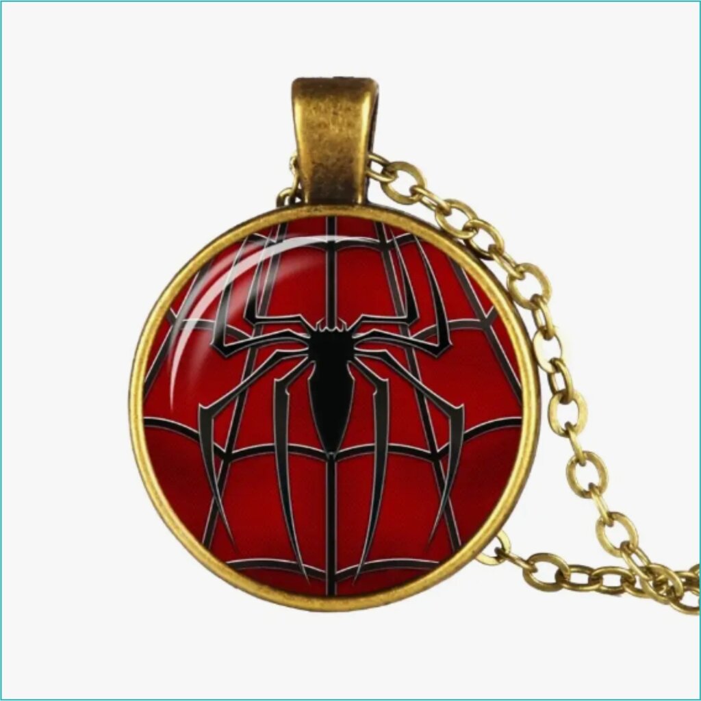 Подвеска (кулон) "Человек-паук" MARVEL c цепью (Красный) от компании L-Shop - фото 1