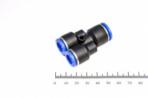 Фитинг пневматический цанговый пластиковый Y-образный переходной PW 12-10
