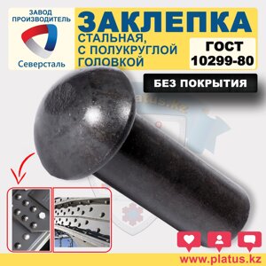 ЗАКЛЕПКА ГОСТ 10299-80 БЕЗ ПОКРЫТИЯ