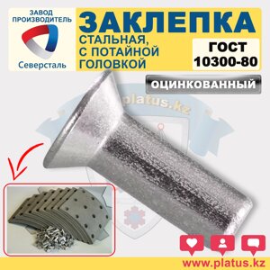 ЗАКЛЕПКА ГОСТ 10300-80  ОЦИНКОВАННАЯ