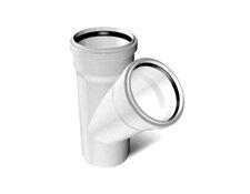 Тройник ПВХ канализационный (45°3.2 mm 50*50