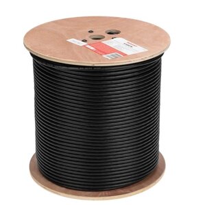 Кабель витая пара Rexant Outdoor 01-0158 F/UTP CAT 6 PE 4PR черный 305 м