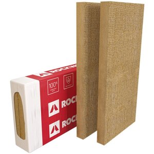 Минеральная вата (минвата, минплита, утеплитель) Базальтовая вата Rockwool Фасад Баттс Оптима 1000х600х100 мм 3 плиты в