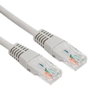 Шнур коммутационный патч-корд Rexant 18-8002 U/UTP RJ45-RJ45 CAT 5e ZH нг (А)-HF серый 1 м